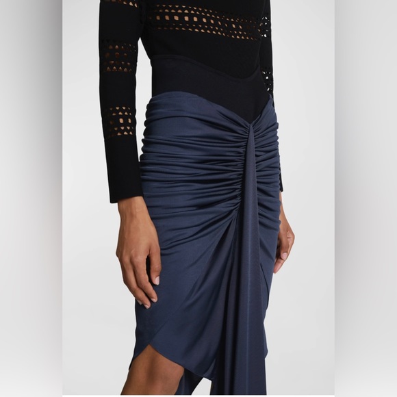 Alaia asymmetrical ruched skirt midi - Picture 4 of 6